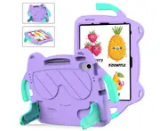 Cartoon Kids Case for 10.9 Inch iPad Air 5th Gen/4th Gen (2022/2020) - Purple