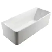 1700mm Delta Gloss White Rectangle Back-To-Wall Acrylic Bath