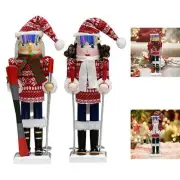 Nutcracker Figure Statue Christmas Decor Table Centerpiece Photo Props