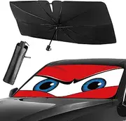 Upgraded Car Windshield Sun Shade Umbrella, Car Shade Front Windshield Sun Shade, Foldable Umbrella for Block UV Rays & Sun Heat Protection, 57"X31"…