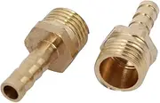 uxcell 1/4BSP Male Thread 6mm Hose Barb Tubing Fitting Coupler Connector Adapter 2pcs