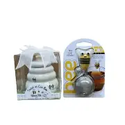 Tea Lover Gift Set - Joie Bee Tea Cup Infuser + Mini Honey Pot with Dipper
