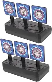 HONMEET 2pcs Target Practice Targets Resetting Auto Board Sport Soft Pellets Practice Reacting Game Rebounding Resettable Reusable Sports Practice Adjustable Practice Range Plastic