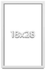 18x28 Shadow Box High Gloss White Display Frame | 1.625 Inches Deep | 1 Inch Mou