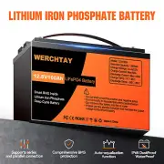 12V 100Ah Lithium Battery Iron BMS LiFePO4 Solar Boat Marine Camping Phosphate