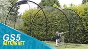 Home Ground Cricket Batting Net - L 5m x W 3m x H 3m - Black - Polyethylene (PE), Polypropylene (PP) Mesh