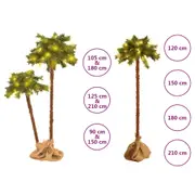 Christmas Tree Artificial Palm Tree with LEDs Christmas Decoration vidaXL