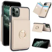 IPhone 11 Pro Max Case With Card Holder,Military Grade Drop Protection,Durable Shockproof Cover-White