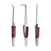 Soldering Tweezers Set – Cross Lock Fiber Grip Tools for Electronics, Jewelry...