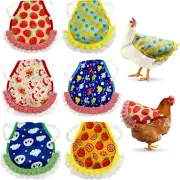 6 Pcs Chicken Saddles Hen Saddle Apron Chicken Vest Clothes Feather Fixer