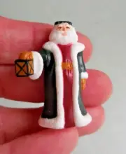 DOLLHOUSE MINIATURE ~ CHRISTMAS ~ ST. NICK WITH LANTERN ~ RESIN