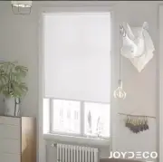 JOYDECO Roller Shades 100% Blackout Corded Polyester W/ Accessory Kit 25x75 NEW