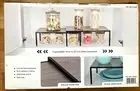 Smart Design Shelf Organizer 2 Shelves Extendable Steel Frame Natural Wood Look