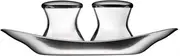 WMF 3-Piece 18/10 Stainless Steel, Synthetic Wagenfeld Salt and Pepper Shaker Set, Transparent