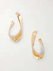 [Isabel Marant] Isabel Marant - Twisted Gold-tone Hoop Earrings - One size One size Gold