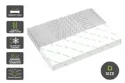 STARRY EUCALYPT 8cm Memory Foam Mattress Topper 7-Zone Graphite Double