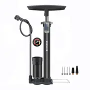 Bike Pump, Air Bicycle Pump Inflator for Presta and Schrader Valve Tire Ball ...