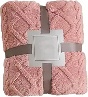 Gihioue Fleece Throw Blanket for Couch, Flannel Throw Blanket, Flannel Blankets, Soft Thick Decorative Blanket, Lightweight Warm Plush Blanket for Travel, Home, School, Camping