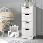 4 Drawers Storage Cabinet Bathroom Rack Stand Organiser Durable Home Furniture
