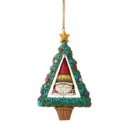 Heartwood Creek Rotating Gnome In Tree Hanging Ornament