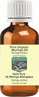 Devprayag Pure Organic Moringa Oil (Moringa oleifera) Natural Therapeutic Grade Cold Pressed 10ml (0.33 oz)
