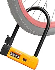 bikes U-Lock Combo - Heavy Duty bicycles Lock, Anti-Theft Combination U-Lock | High-Security Cycle Frame Lock, Weatherproof Combination Cycling Locks for Bicycles Motorcycle Battery Car Security