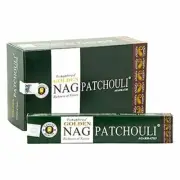 Vijayshree GOLDEN NAG PATCHOULI Incense Sticks - Bulk 1 Box (12 Packets)