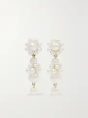 [Sophie Bille Brahe] Sophie Bille Brahe - Tulipe De Mariage 14-karat Gold Pearl Earrings - One size One size Gold