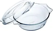 [Ôcuisine] Round Borosilicate Glass Casserole, 3 Liter Capacity
