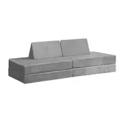 Oikiture 4Pcs Kids Sofa Play Couch Modular Lounge Cushion Convertible Playset