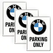 3PK Nostalgic Art Metal Mailing Postcard BMW Parking Only w/ Envelope 10x14cm