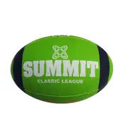 Summit Global Retro Grip Mini League Rubber Rugby Ball Size 3 Lime/Navy