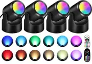6W RGBW Up Lights Indoor Christmas Spotlight Indoor LED Color Changing Upligh...