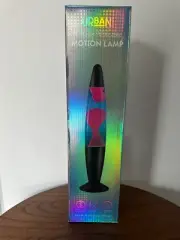 Urban Shop 16" Pink/Purple Lava Motion Volcano Lamp, Pink Wax in Blue Liquid