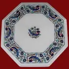 White Marble Inlay Table Birds Design Lapis Stone Conference Meeting Furniture