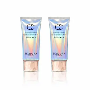 【BELDORA 蓓朵娜】保濕光感防曬CC霜 SPF50+★★★★2入組(極光CC霜50gx2)