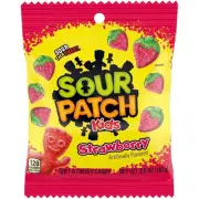 Sour Patch Strawberry Candy 3.6oz Soft Chewy Fruity Snack Pack