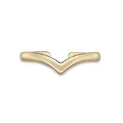3mm 10K Yellow Gold Open Chevron Band Toe Ring for Women One Size - Adjustable