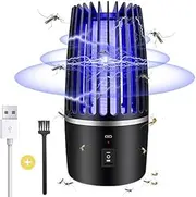 Mosquito Killer Lamp, 2 in 1 Bug Zapper, Portable Zappers with Night Light, USB Rechargeable Mosquito Killer Electric Lamp Insect Repellent, Indoor Outdoor Pest Control Trap Bug Zapper
