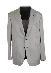 Brioni Condotti Black / White Sport Coat Size 52 / 42R U.S. In Silk Blend Ja...
