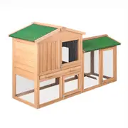 TOPET Chicken Coop Rabbit Hutch Large Wooden House Run Outdoor Farm Pet Cage