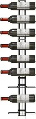 9 Bottles Wall Mounted Wine Heavy Duty Rack Metal Wine Display Holder Organizer