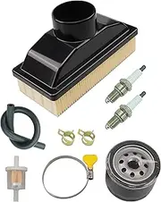 11013-0727 Air Filter fit for Kawasaki FR541V FR600V 4-Cycle Engines Lawn Mower with 49065-7007 Oil Filter&Tune Up Kits, BLACK
