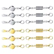 12PCS Locking Magnetic Jewelry Clasp Magnetic Lobster Clasp Oblate and Cylind...