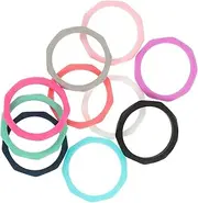 HANABASS Silicone Wedding Ring for Men, 10pcs Flexible Finger Rings Sports Rings Couple Finger Rings For Women Men Rubber Wedding Engagement Bands
