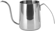 Generic Pour Over Coffee Kettle, Stainless Steel Gooseneck Coffee Kettle, Long Narrow Hand Drip Tea Pot Manual Maker Gooseneck Pitcher for Tea (Seven-Character Handle 350ml Stainless Steel (with)