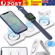 3in1 Foldable Wireless Charger Magnetic Fast Charging Tab Samsung Airpods Watch