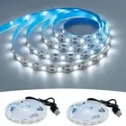 White Warm White USB LED Strip Light Atmosphere Lamp Kitchen Room Backlight