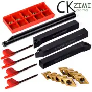 4Pcs/Set 12mm Shank CNC Lathe Boring Bar Turning Tool Holder + 10Pcs DCMT070204