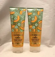 2 Bath & Body Works Cucumber Melon Body Cream w/ Hyaluronic Acid